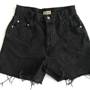 Northwest Blue Black Hi Waisted Jean Shorts